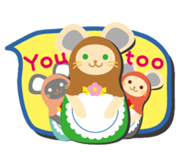 Animal matryoshka doll [English version] sticker #10415577