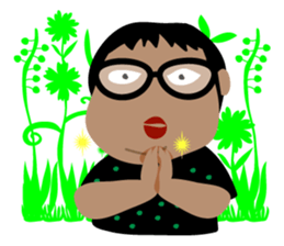 Me and friends in the vintage forest. sticker #10415912