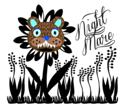 Me and friends in the vintage forest. sticker #10415915