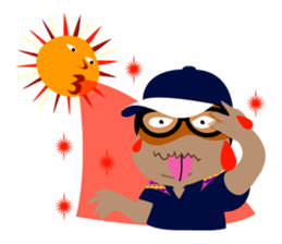 Me and friends in the vintage forest. sticker #10415917