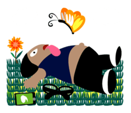 Me and friends in the vintage forest. sticker #10415920