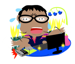 Me and friends in the vintage forest. sticker #10415921