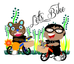 Me and friends in the vintage forest. sticker #10415925