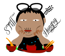 Me and friends in the vintage forest. sticker #10415929