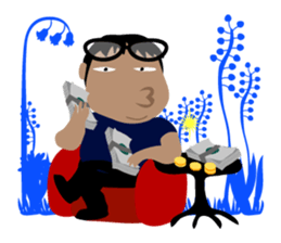 Me and friends in the vintage forest. sticker #10415936