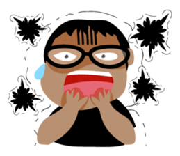 Me and friends in the vintage forest. sticker #10415940