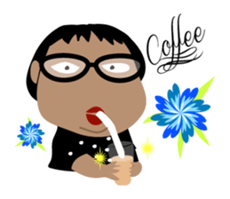 Me and friends in the vintage forest. sticker #10415944