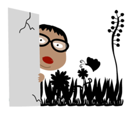 Me and friends in the vintage forest. sticker #10415950