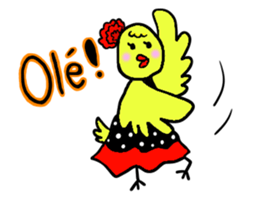 Barbie Bird Enjoys Flamenco. sticker #10416215