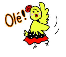 Barbie Bird Enjoys Flamenco. sticker #10416215