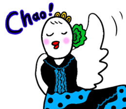 Barbie Bird Enjoys Flamenco. sticker #10416230