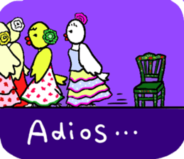 Barbie Bird Enjoys Flamenco. sticker #10416231