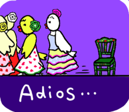 Barbie Bird Enjoys Flamenco. sticker #10416231