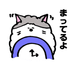 Peaceful daily penguin and cat sticker #10416912