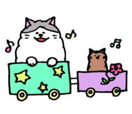 Peaceful daily penguin and cat sticker #10416920