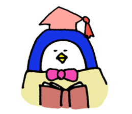 Peaceful daily penguin and cat sticker #10416927