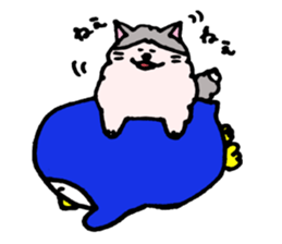 Peaceful daily penguin and cat sticker #10416934