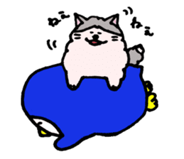 Peaceful daily penguin and cat sticker #10416934