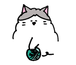 Peaceful daily penguin and cat sticker #10416936