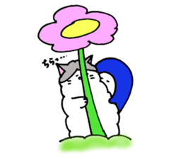 Peaceful daily penguin and cat sticker #10416943
