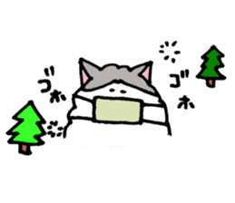 Peaceful daily penguin and cat sticker #10416948