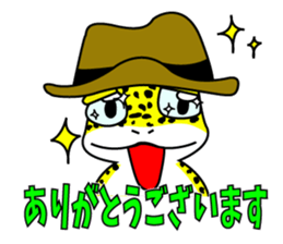 Leopard gecko - Cowboy version sticker #10417232