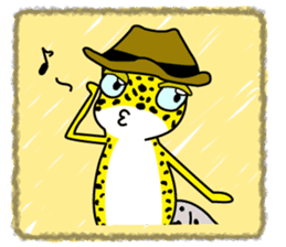 Leopard gecko - Cowboy version sticker #10417236