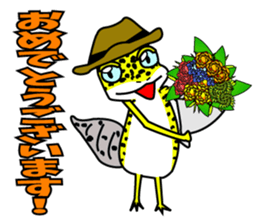 Leopard gecko - Cowboy version sticker #10417239