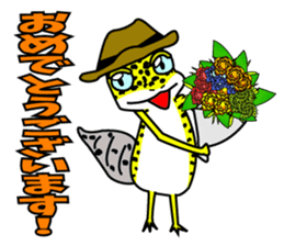 Leopard gecko - Cowboy version sticker #10417239