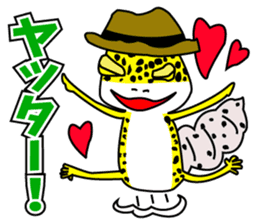 Leopard gecko - Cowboy version sticker #10417255