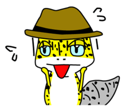 Leopard gecko - Cowboy version sticker #10417265