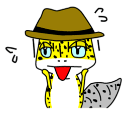 Leopard gecko - Cowboy version sticker #10417265