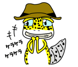 Leopard gecko - Cowboy version sticker #10417266