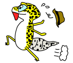 Leopard gecko - Cowboy version sticker #10417268