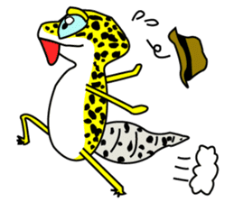 Leopard gecko - Cowboy version sticker #10417268