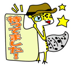 Leopard gecko - Cowboy version sticker #10417269