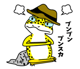 Leopard gecko - Cowboy version sticker #10417270