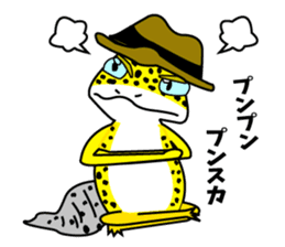 Leopard gecko - Cowboy version sticker #10417270