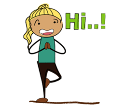 Girls like yoga sticker #10418080