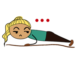 Girls like yoga sticker #10418081