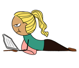 Girls like yoga sticker #10418082