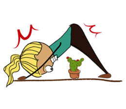 Girls like yoga sticker #10418083