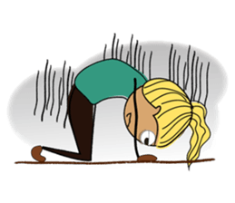 Girls like yoga sticker #10418084