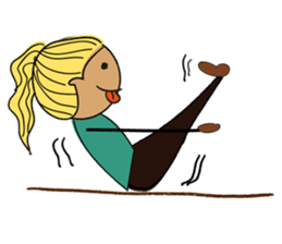 Girls like yoga sticker #10418087