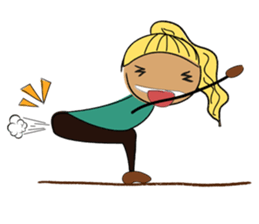 Girls like yoga sticker #10418088