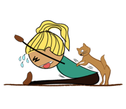 Girls like yoga sticker #10418090