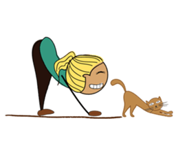 Girls like yoga sticker #10418091