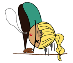 Girls like yoga sticker #10418092