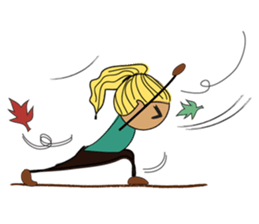 Girls like yoga sticker #10418094