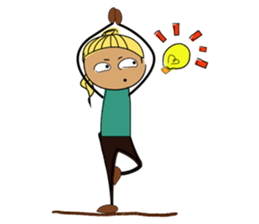 Girls like yoga sticker #10418095